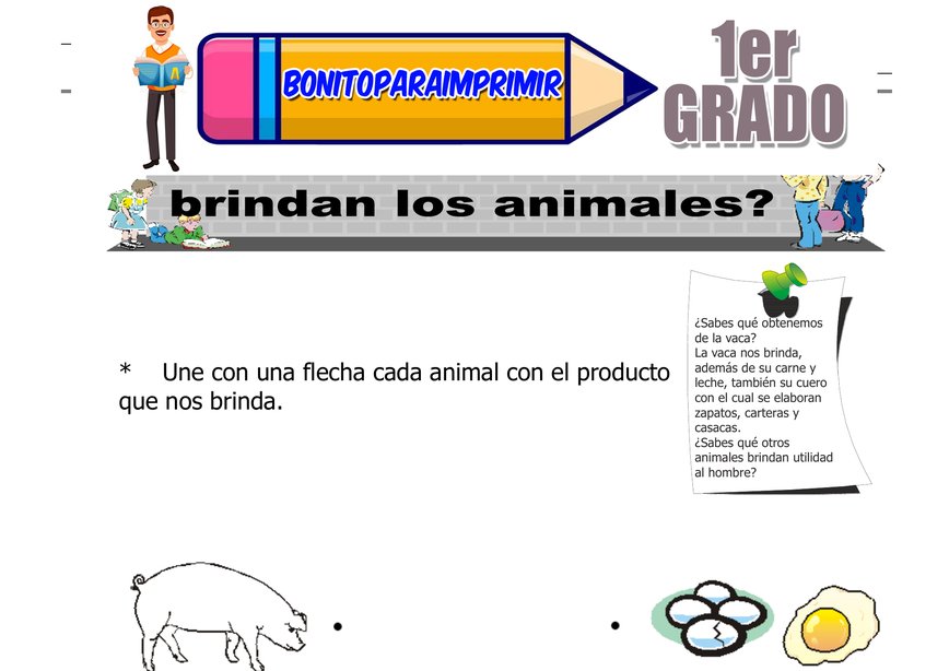 Beneficios de los Animales para Primer Grado