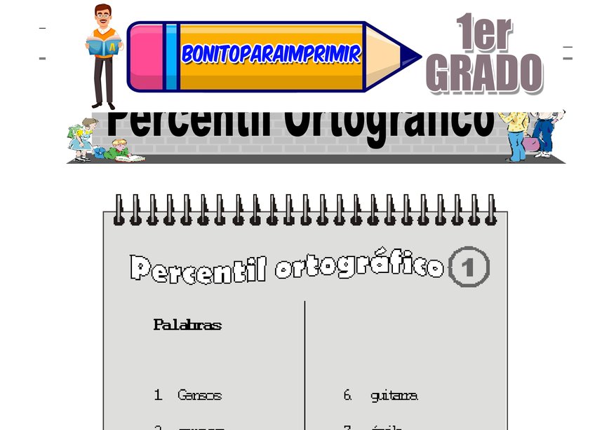 Percentil Ortográfico para Primer Grado