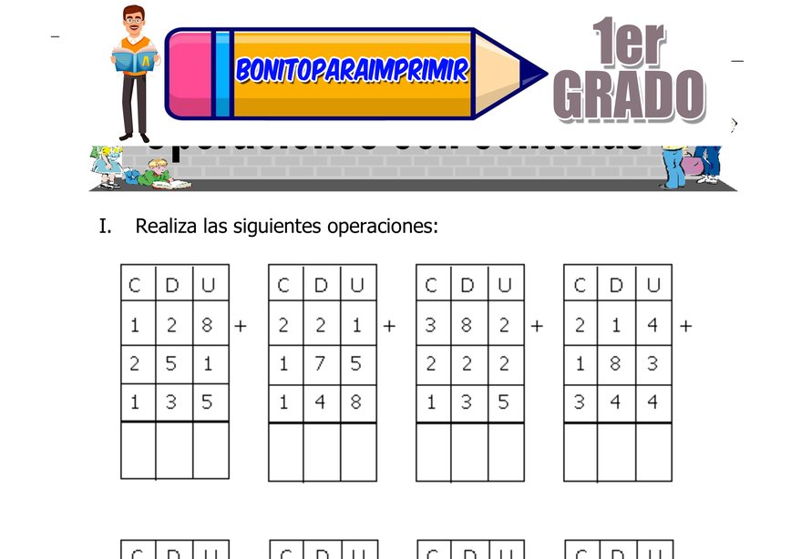 Pictogramas para Primer Grado de Primaria