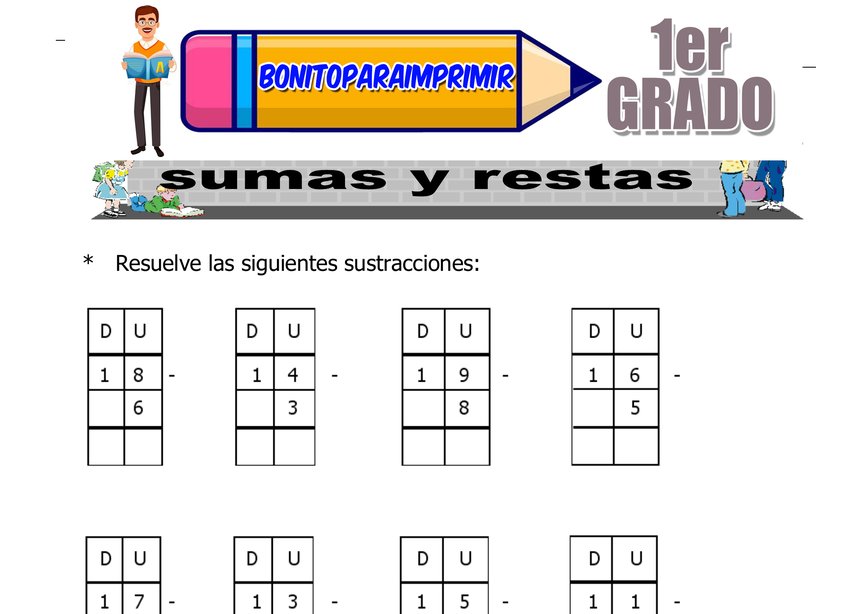Repaso de Matemática para Primer Grado de Primaria