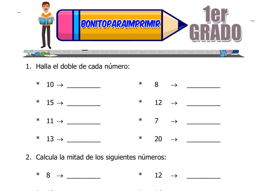 Series Ascendentes y Descendentes para Primer Grado de Primaria