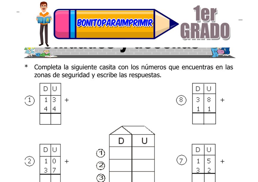 Sumas y Restas con Dificultad para Primer Grado de Primaria