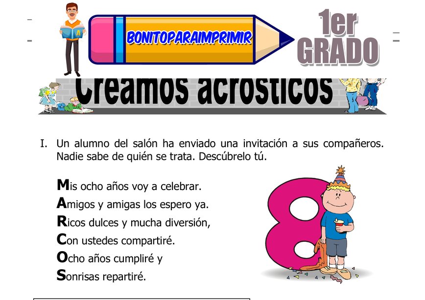 Adjetivo Calificativo para Segundo Grado de Primaria
