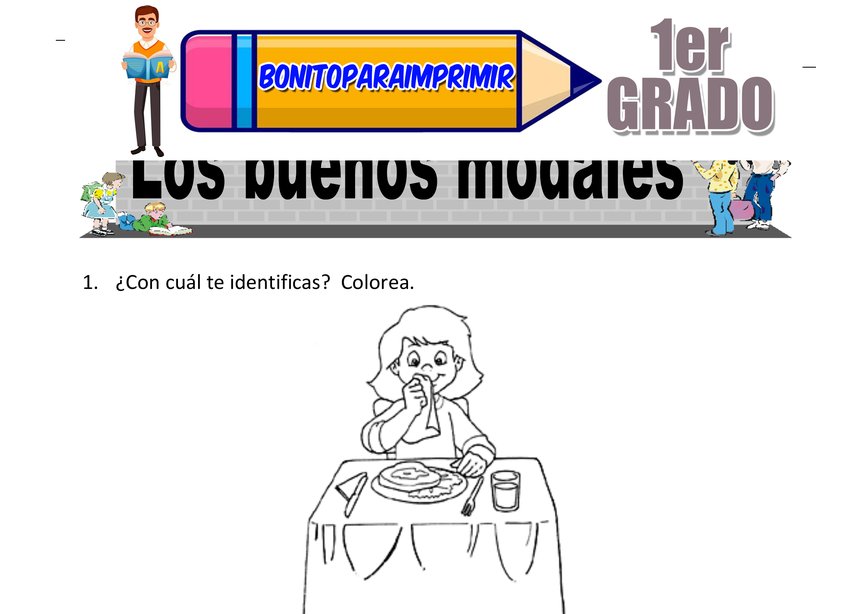 Buenos Modales para Primer Grado de Primaria