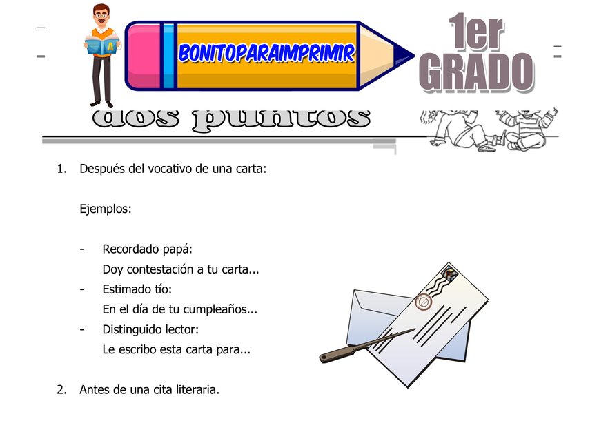 Conociendo los Dos Puntos: Ejercicios de Ortografía para Tercer Grado de Primaria