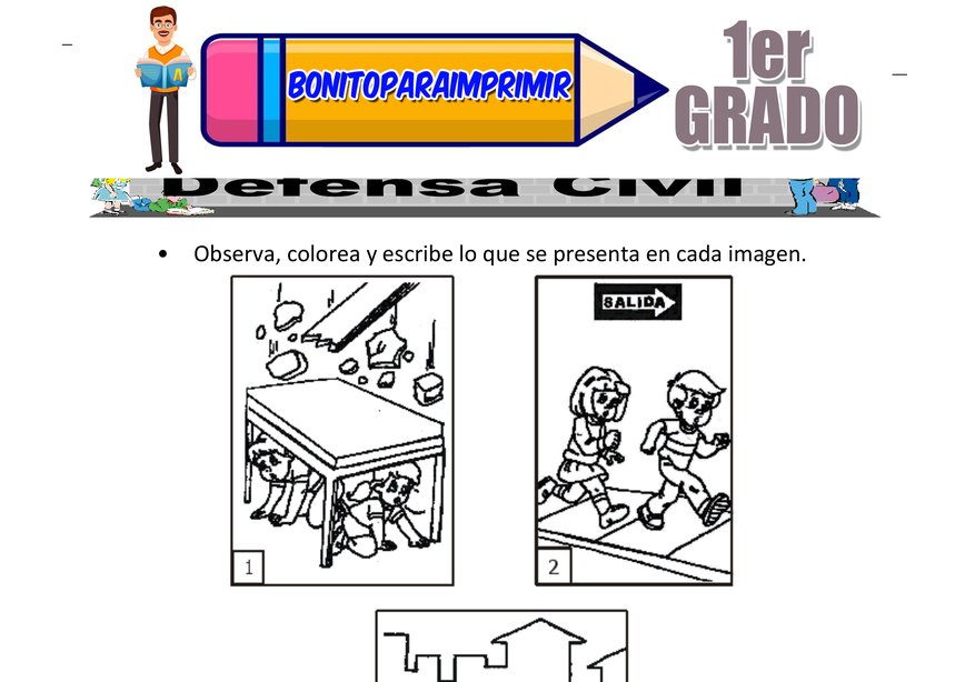 Defensa Civil para Primer Grado de Primaria