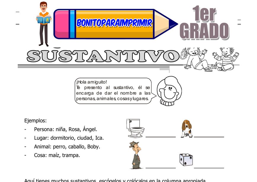El Sustantivo: Actividades y Ejercicios para Identificar Sustantivos en Tercer Grado