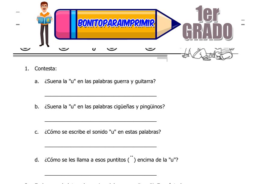 GUE GUI GÜE GÜI: Ejercicios de Ortografía para Tercer Grado de Primaria