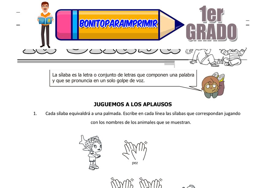 La Sílaba: Actividades y Ejercicios para Separar Sílabas en Tercer Grado