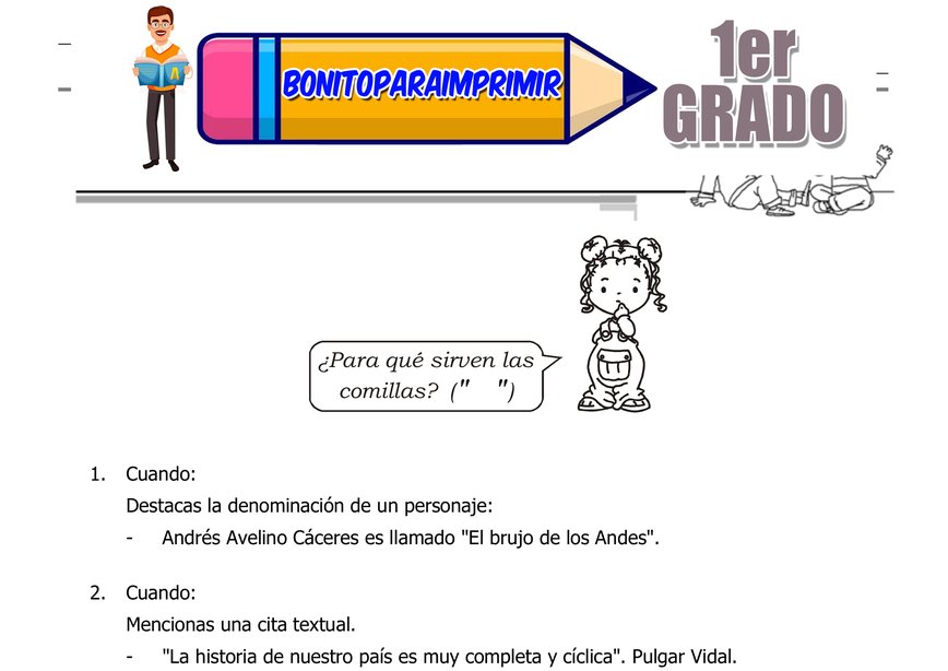 Las Comillas: Ejercicios de Ortografía para Aprender su Uso en Tercer Grado