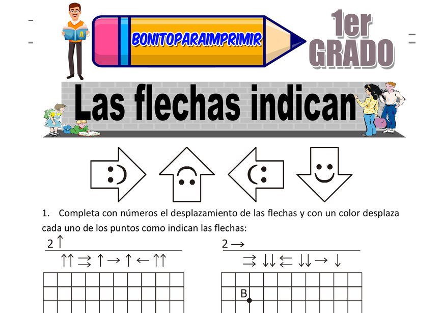 Las Flechas Indican para Segundo Grado de Primaria