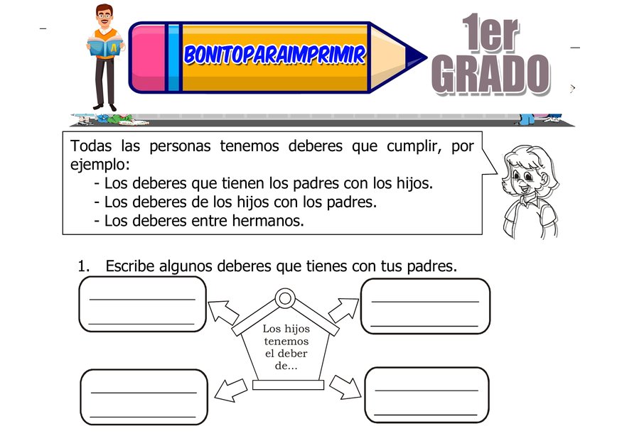 Nuestros Deberes para Primer Grado de Primaria