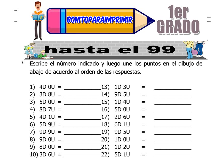 Numeración hasta el 99 para Segundo Grado de Primaria