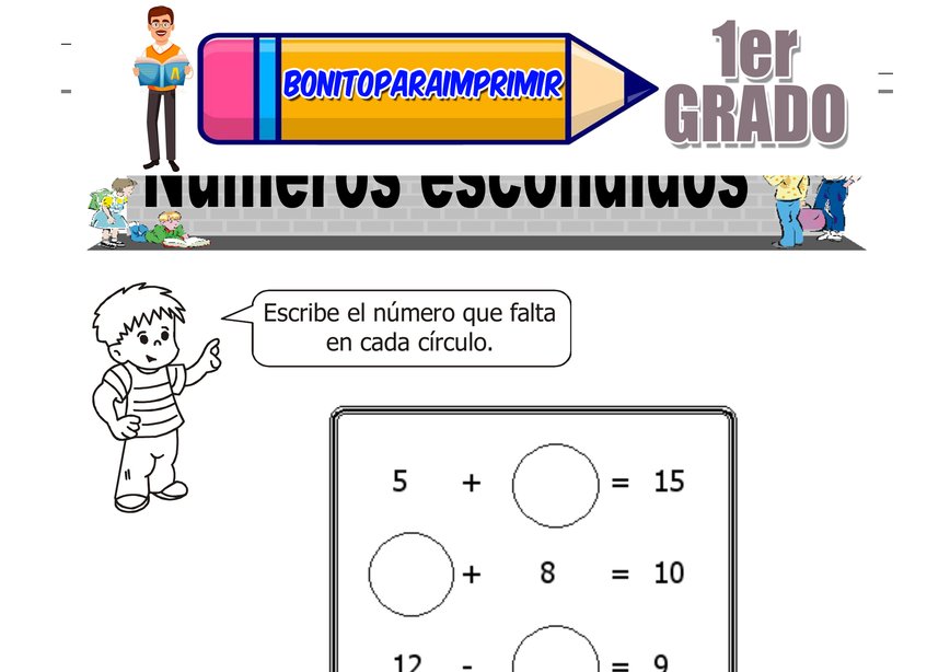 Números Escondidos Segundo Grado de Primaria