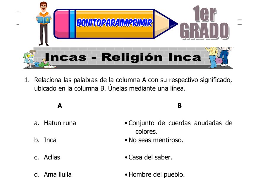 Organización Social en el Tahuantinsuyo para Segundo Grado de Primaria