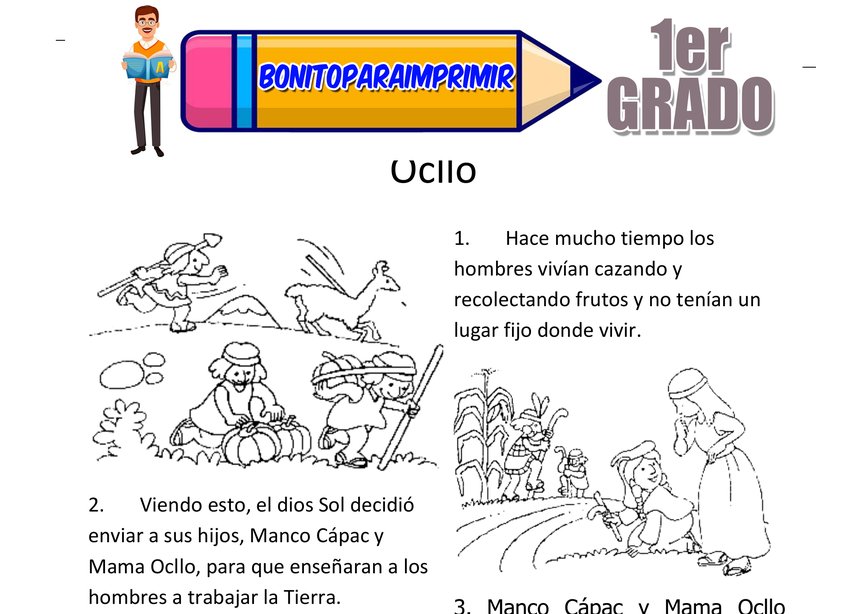 Primeros Habitantes de América para Primer Grado de Primaria