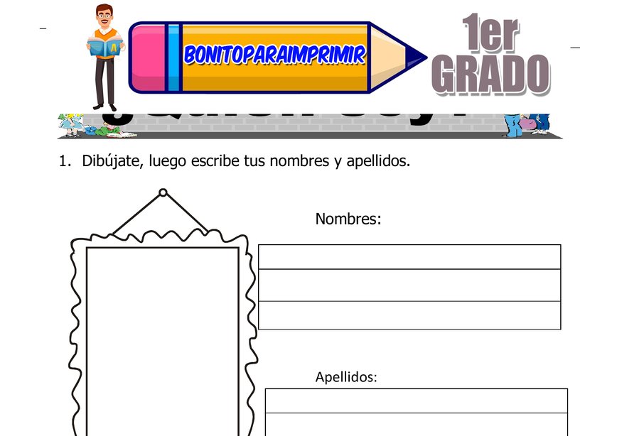 Quién Soy para Primer Grado de Primaria