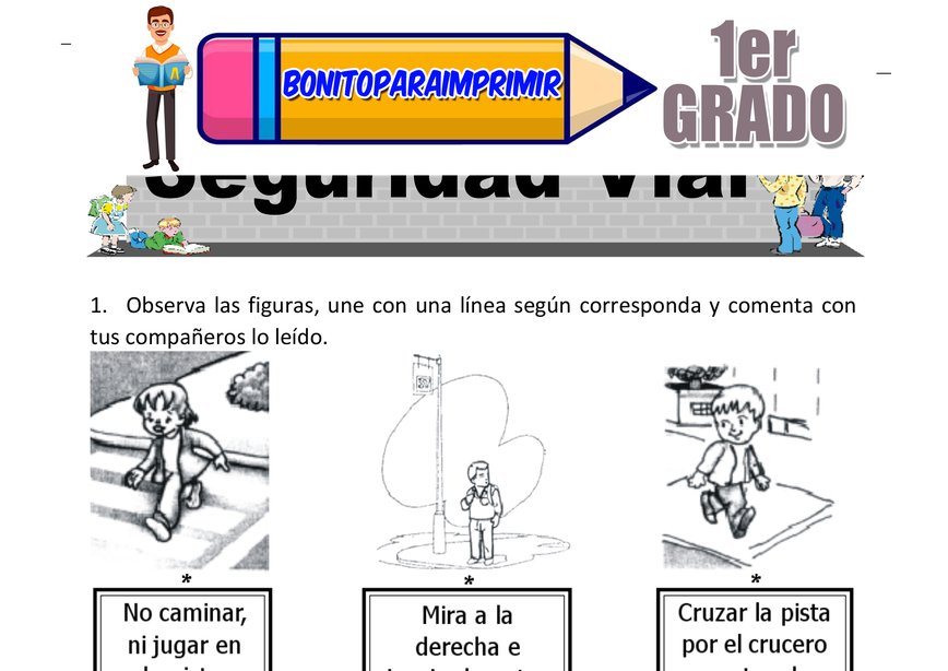 Seguridad Vial para Primer Grado de Primaria