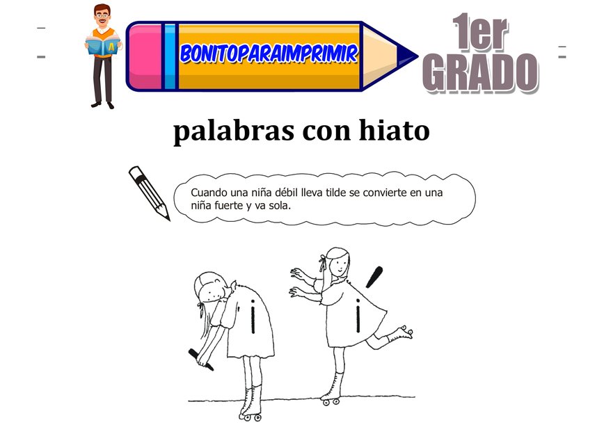 Separando Sílabas con Hiato: Ejercicios de Lenguaje para Tercer Grado de Primaria
