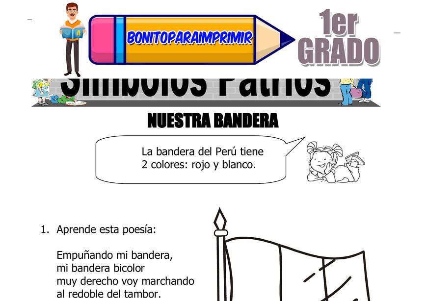 Símbolos Patrios para Primer Grado de Primaria