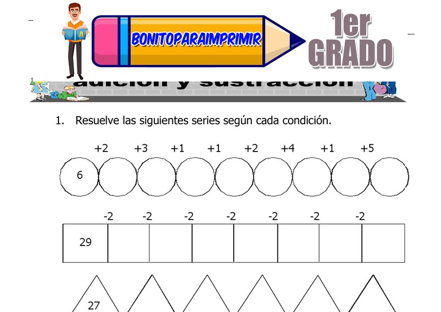 Suma y Resta en Problemas para Primer Grado de Primaria