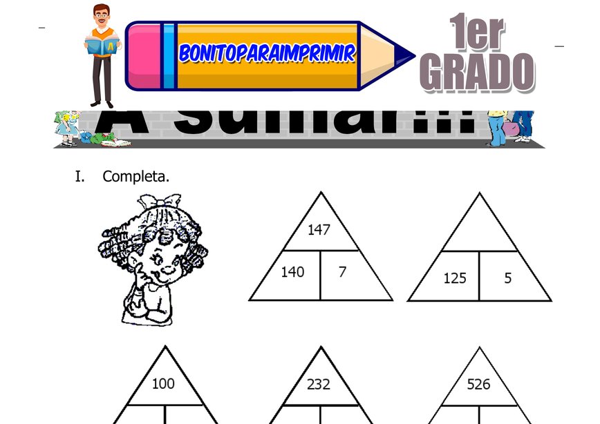 Sumas para Primer Grado de Primaria