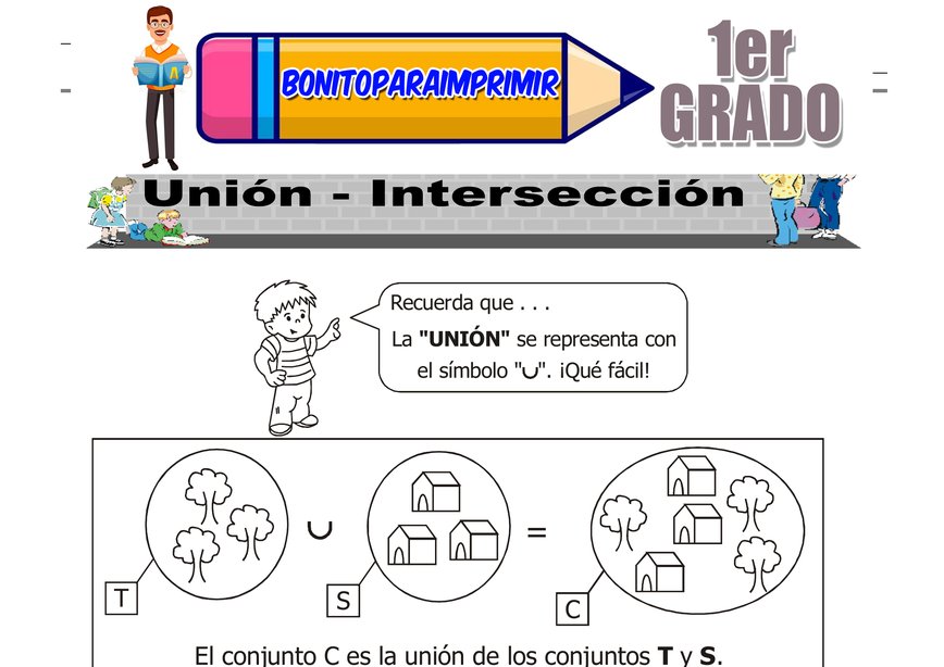 Unión e Intersección para Segundo Grado de Primaria