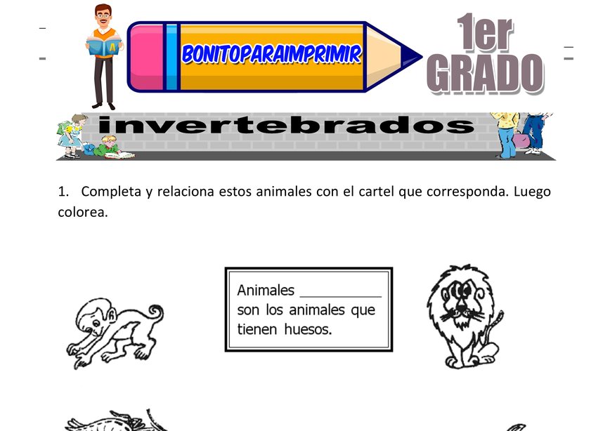 Vertebrados e Invertebrados Segundo Grado de Primaria