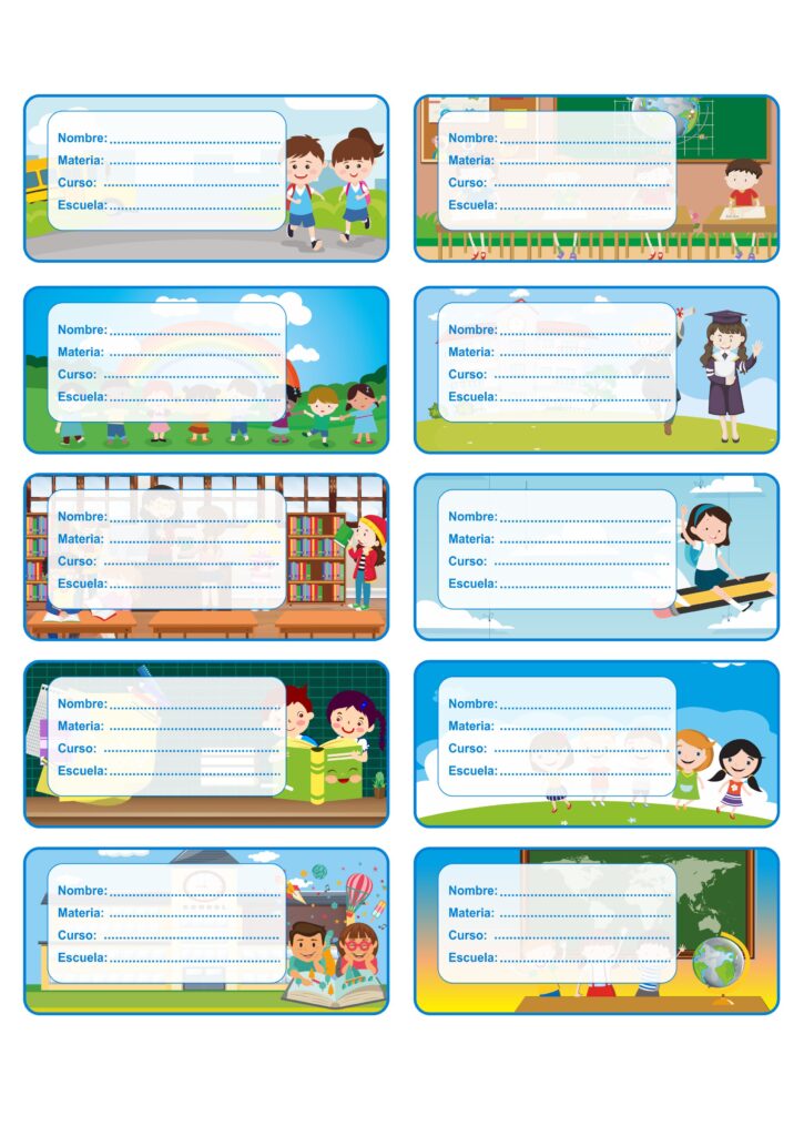 etiquetas para cuadernos - BONITO PARA IMPRIMIR