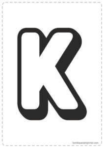 Letras K para imprimir
