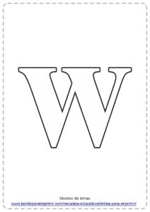 moldes de letras W