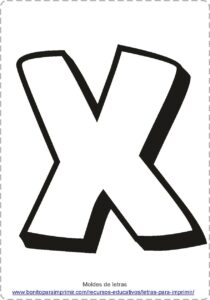 moldes de letras X