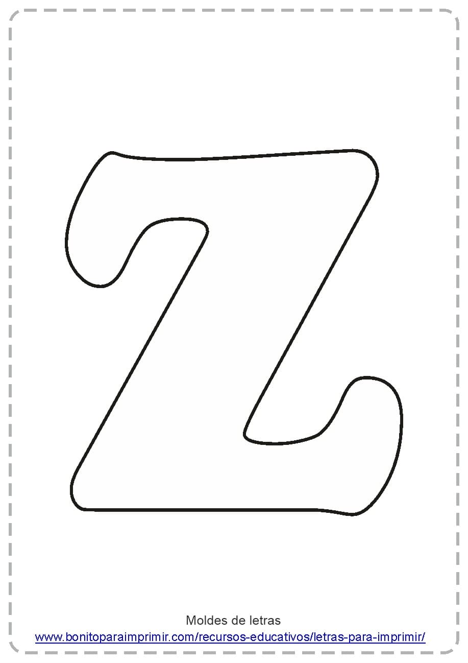 Letra Z Para Imprimir Printable Letters Letters Alphabet And Numbers ...