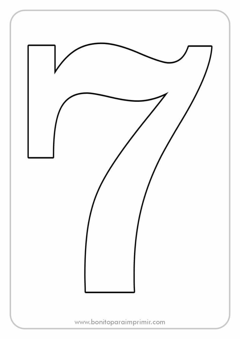 Numero 7 para imprimir 🥇 【Para niños de preescolar PDF】📒