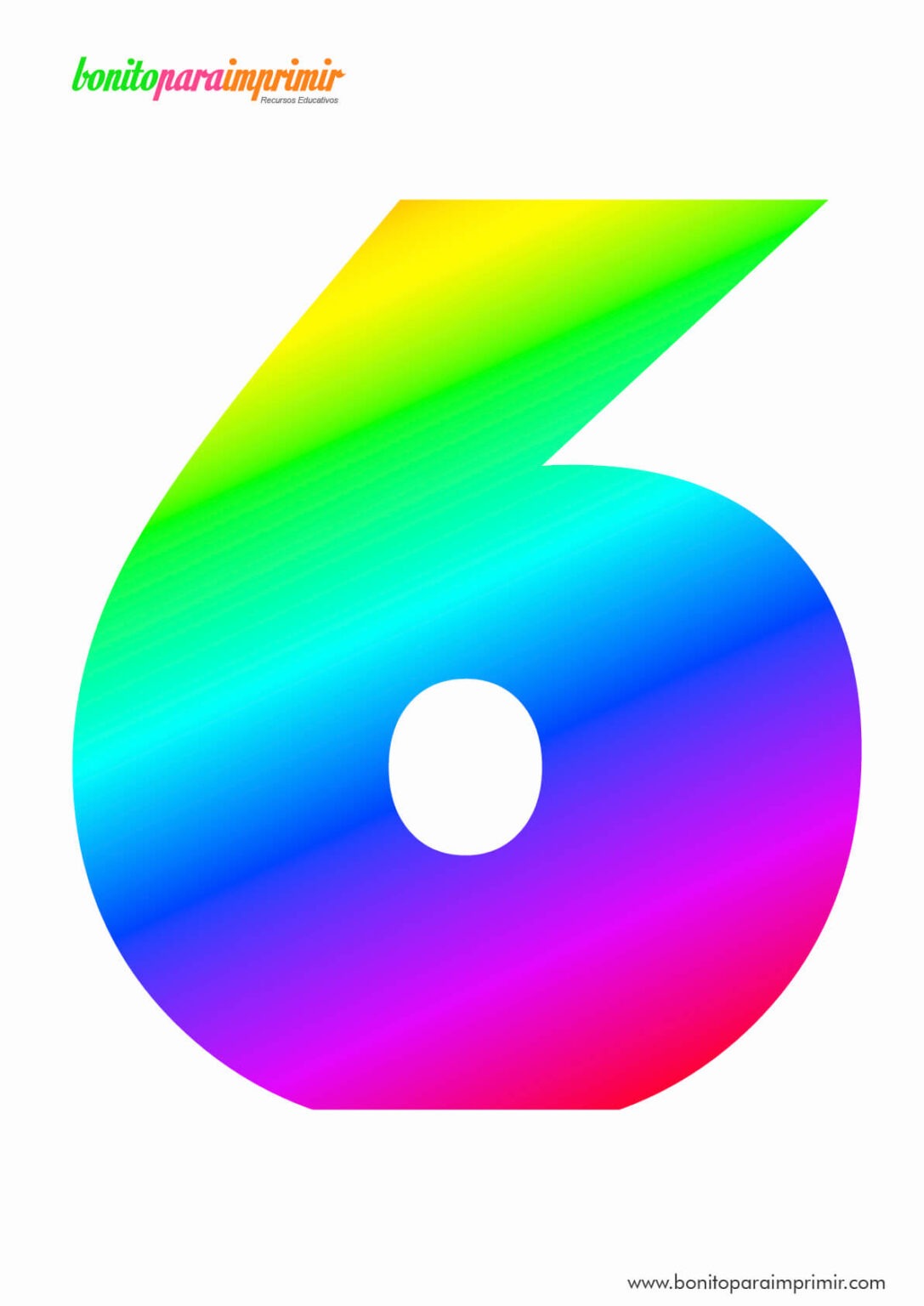 Numero 6 para imprimir 🥇 【Actividades para inicial PDF】📒