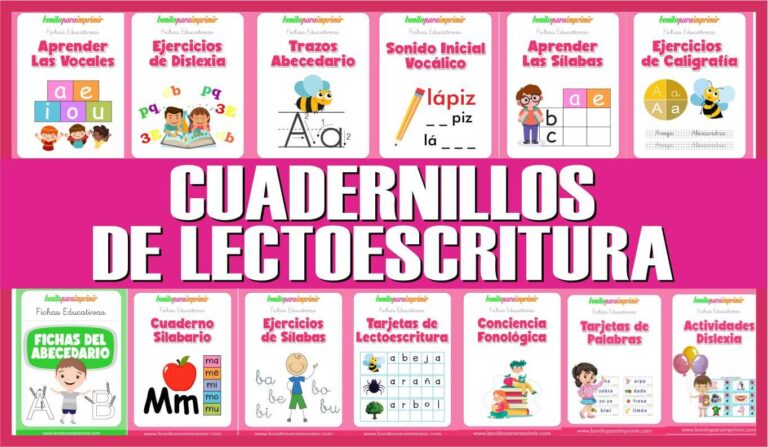 Fichas y cuadernos de lectoescritura🥇【PDF GRATIS】📒