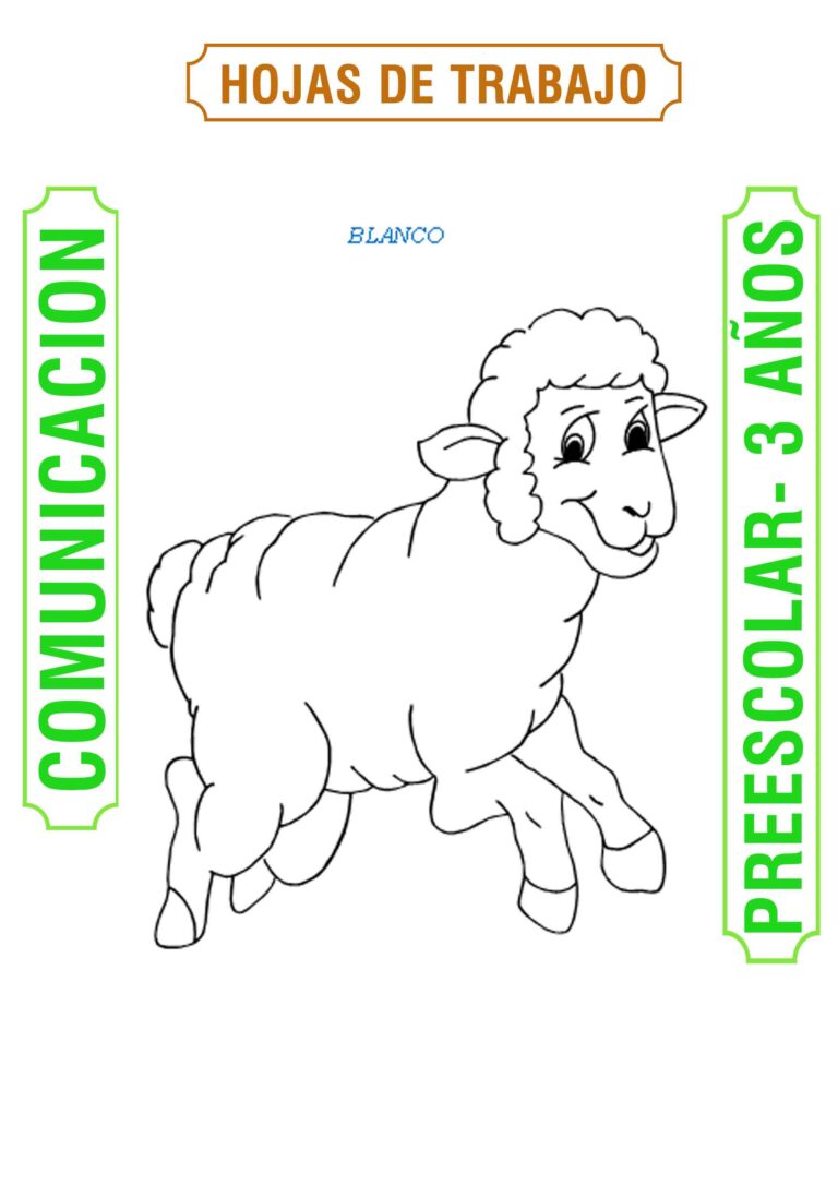 EL COLOR BLANCO para tres años - BONITO PARA IMPRIMIR